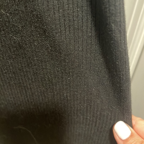 Aqua mock neck black dress - Picture 7 of 9